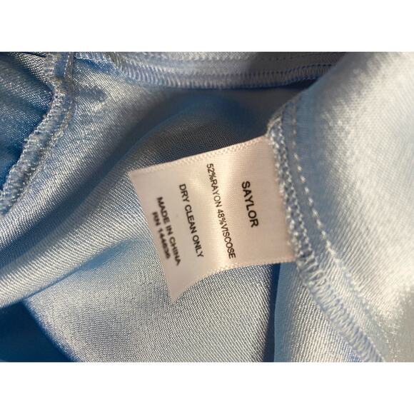 SAYLOR Maxine Sky Blue Crossback Ruffle Midi Dress US SMALL NWT - Picture 10 of 11